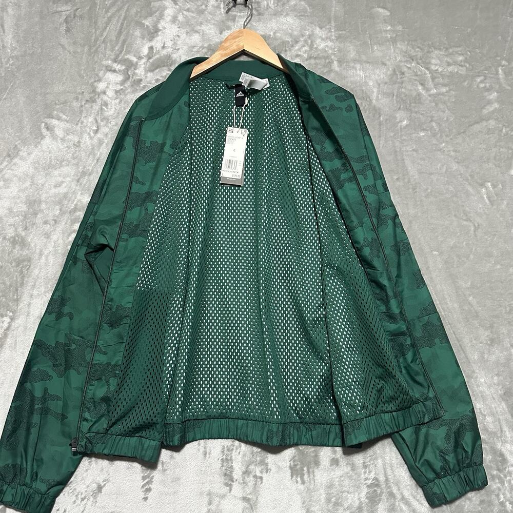 NWT Adidas Mens Woven Training Camo Jacket Size L Green‎ Athleisure Streetwear - Picture 3 of 9